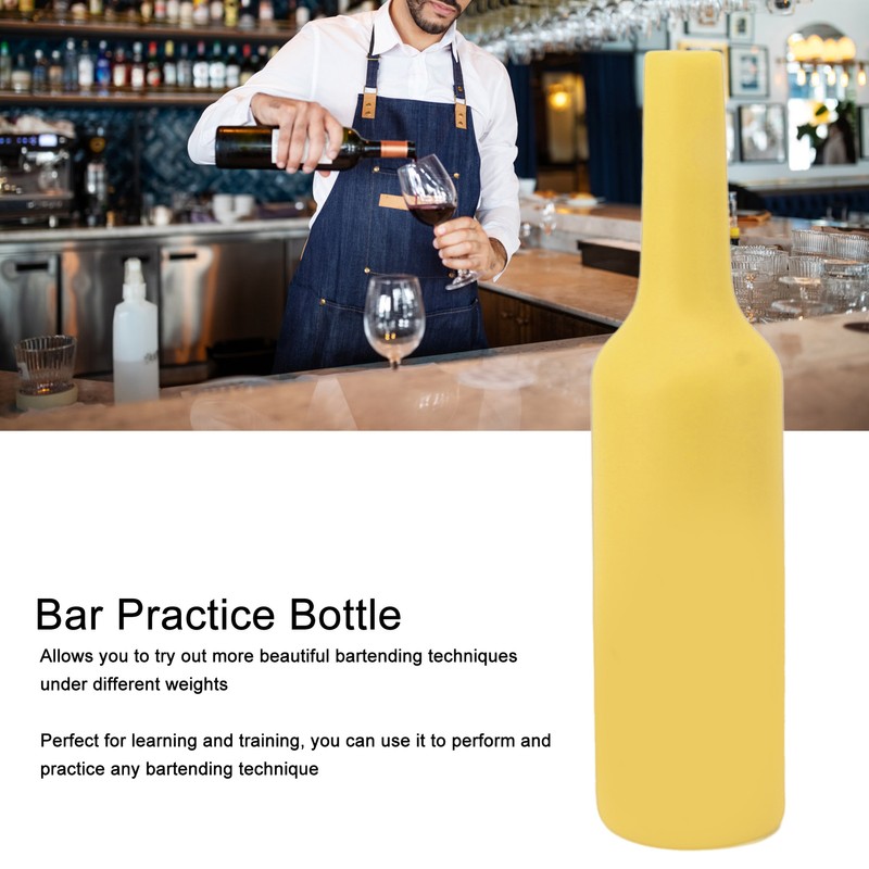 Bartender Practice Bottle Silicone Shatterproof Falling Resistant Soft Bartending Performance