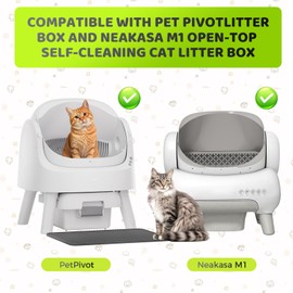 120 Count Cat Litter Box Liners Bags Compatible with Neakasa M1 and Pet Pivot Autoscooper 11 Open-Top Self-Cleaning Cat Litter Box, Extra Thick Drawstring Cat Litter Waste Bags
