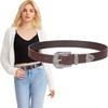 Ssumday Cinturones de piel occidentales de 1.1 pulgadas para mujer,