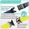 Luggage Strap Belt for 20"-28" Suitcase with TSA Approved 3-Dial