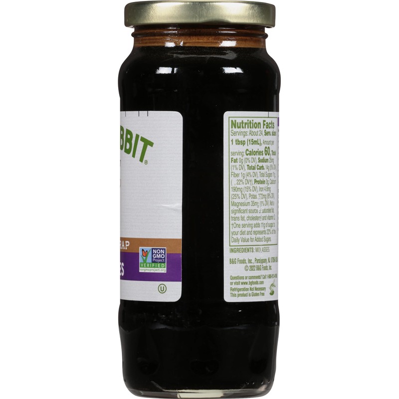 Brer Rabbit Unsulphured Molasses, Blackstrap, 12 Ounce