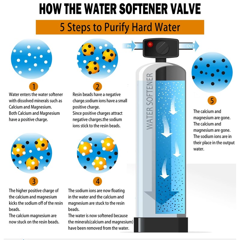 DEVALLEY 5600 Water Softener Valve,12-Day Timer Control Control Valve,Timer Valve