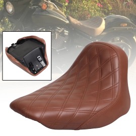 Unbranded Brown Renegade Driver Rider Seat Solo For Harley Softail Deluxe FLSTN 2006-2017