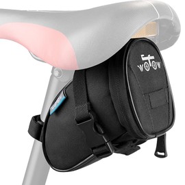 WOTOW Bolsa de Sillín de Bicicleta, Bolsa debajo del Asiento Bicicleta para Ciclismo con Correa, Almacenamiento de Herramienta, Bolsa de Accesorios al Aire Libre MTB Bicicleta de Montaña Carretera