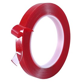 Double Sided Tape Clear Acrylic Waterproof Removable Residue-Free Strong Mounting Tape for Craft, Home, Office and Vehicle (8mm)