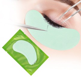 Lunamoon Eye Pads for Eyelash Extension, Eyelash Pads, V-Eyelashes, Eye Pads, Eyelash Lifting Eyelashes, Dyeing Eyelashes, Eye Patches, Eyelash Extension Pad, 50 Pairs (Green Colour100)
