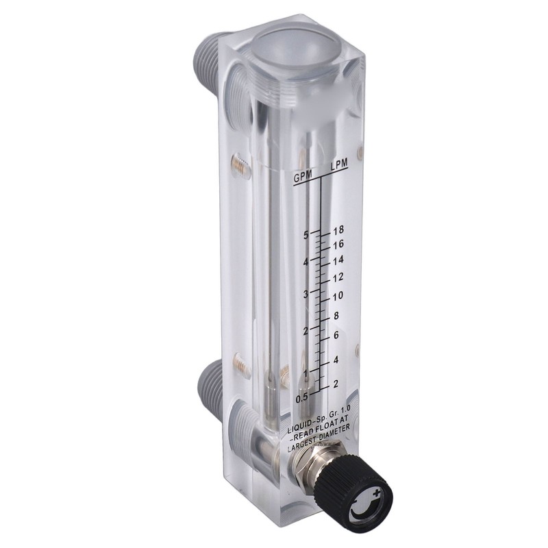 Liquid Flowmeter Panel Type Acrylic Transparent Adjustable Fluid Flow Meter
