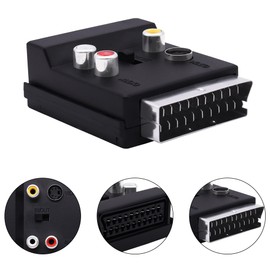 YARCHONN SCART Male to Female 3RCA RGB S-Video(SVHS) Converter Switchable SCART Adapter Plug with SVideo 3 RCA - Composite Video Left + Right Stereo/Mono Audio and Video Connector-2pcs