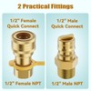 Rushare 1/2 Inch Natural Gas Quick Connect Fitting for Natural