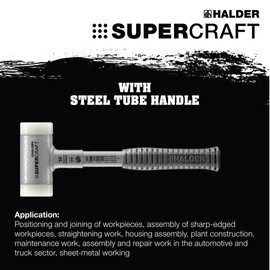 Halder to (HALDER) Shock Sleevless No Recoil Super Craft Hammer Steel Handle Nylon (White) Diameter 25 3377.025 