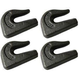 LEFITPA 4 Pack Replacement 0900104 Weld On Grab Chain Hook 6600 WLL Bucket Trailer Rigging 38WOGH CHG38-W-2 MRSFHJ387010 (3" Length x 2.5'' Width x .75''Height)