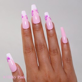 Imtiti Pink Gel Nail Polish, Milky Pink Nail Gel Polish High Gloss Soak Off UV LED Spring Summer Nail Art Manicure Salon DIY Design 10ML