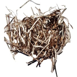 Gold Christmas Metallic Shred – Shredded PVC Paper for Gift Wrapping & Hampers – 50g
