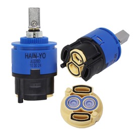 Hain-Yo JL02BD 40mm Single Handle Ceramic Cartridge with Check Valve Set, Replacement Part PBA039199, Blue and Black