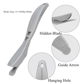 Umaki 3 Pack Safety Cutter Vinyl Knife Tool Film Cutter Wrapping Paper Cutter, Utility Cutting Knife for Automotive Vinyl Wrap, Window Tint, Craft Vinyl, Home and Office Use, Orange+Silver