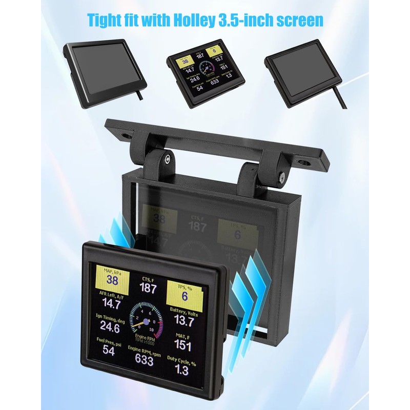 THXCHER Under Dash Screen Mount Compatible with Holley EFI 3.5In