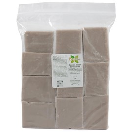Base de Jabón de Glicerina 100% Mexicano (adicionada con aceites de aguacate, jojoba, cacahuete & manteca de cacao) 1 Kg