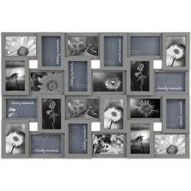 Jerry & Maggie 4×6 collage frame 24 pictures, picture frames collage wall decor, 24 slot picture frame Wall Hanging For 6×4 Photo, Grey
