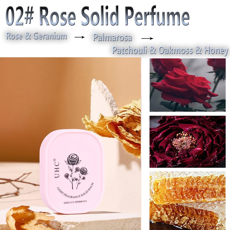 3PCS Solid Balms Solid Perfume Fressia Rose Cedar Solid Ointment