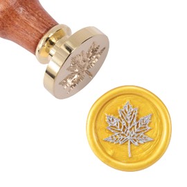 Yoption Fall Maple Leaf Wax Seal Stamp, Vintage Wax Seal Stamp for Wedding Thanksgiving Invitations Envelopes Gift Packing