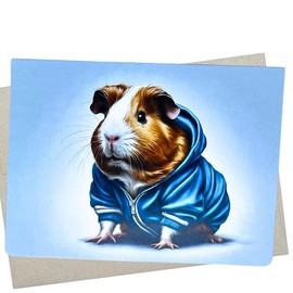 Whitman and Daughter Funny Guinea Pig Greeting Card (1 Premium Card, 5X7 Inch) guinea pig card blank for every occasion like birthday, guinea pig thank you cards - 737