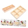 Kisangel 2pcs Wooden Desktop Storage Box Multi-Compartment Flowerpot Holders for