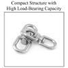 1 x Stainless Steel Swivel Ring M10 Swivel 360° Swivel