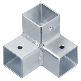 YIDU69Q 8 Pcs 1" Square Tubing Connector, 3 Way Square Tube Corner Coupler Structural Fence Rails Clamp