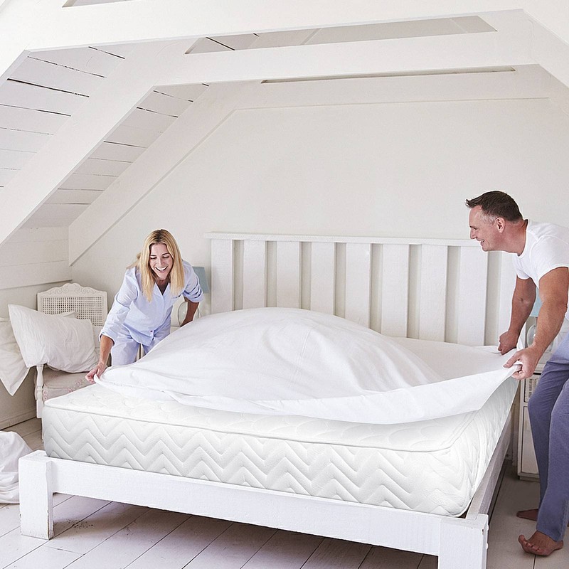 Waterproof Mattress Protector, Fitted Sheet, Breathable, Waterproof Mattress Cover, Moisture
