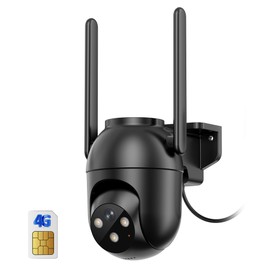 PEEIPM 4G LTE Überwachungskamera Aussen mit SIM Karte: 2K HD Überwachungskamera Innen Ohne WLAN Farb Nachtsicht - 360 Grad Kamera PTZ Aufnahme Camera Outdoor - Kabelgebunde