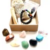 Satnam Kit Cuarzos 7 Chakras, Barra Selenita, Pulsera Y Palo