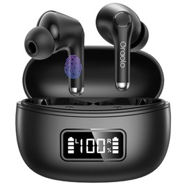 Bluetooth Headphones, Bluetooth 5.4 Headphones for iOS & Android, 40 Hours Playback, Stereo Hi-Fi, Wireless Headphones In-Ear Driver 12mm, LED Display Touch Control, IPX6 Waterproof Wireless