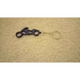 Unbranded Black Painted Chopper Motorcycle Bottle Opener Keychain 5" Length USA SELLER