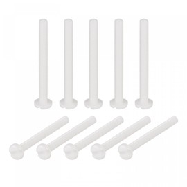 sourcing map Pack of 15 Nylon Machine Screws M4 x 40 mm Slotted Pan Head Attachment Bolts for Electronics Communication Equipment