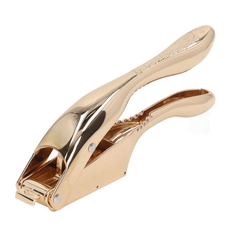 Garlic Press Gold Color Aluminium Alloy Dolphin Style Teeth Design