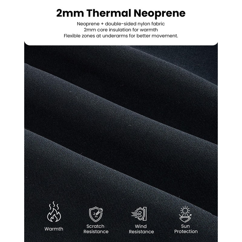Owntop Women Wetsuit Top, 2mm Thermal High Stretch Neoprene
