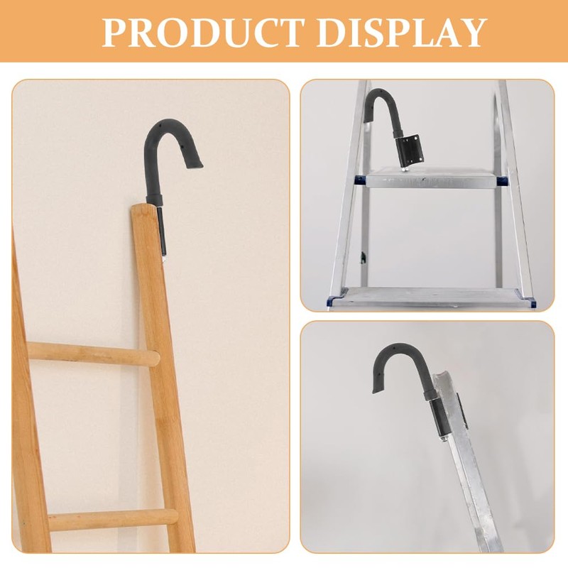 Ciieeo Telescopic Ladder Hook Outdoor Ladder Hook Mountable Iron Heavy