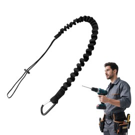1Pc Tool Lanyard for Working at Height the Durable Tool Lanyard with Standard Spring Carabiner and Adjustable Loop Apply to Significantly Reduce the Chance of Tool Drops