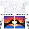 VOCHIC Sip and Paint Kit, Pre Drawn Canvas Couples Paint