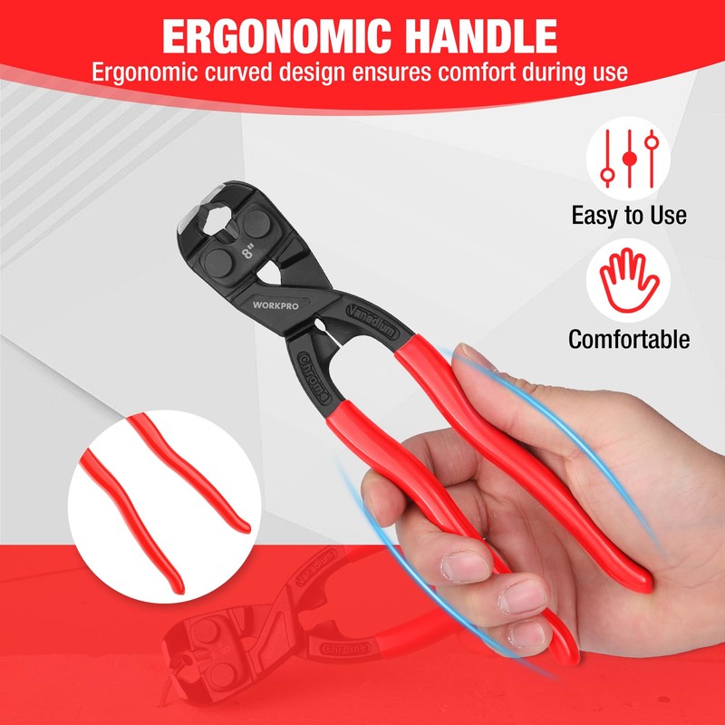 WORKPRO High Leverage End Cutting Pliers | Heavy Duty Multi-Purpose