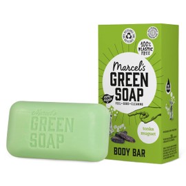 marcel's green soap Marcel's Green Soap - Body Bar Tonka & Muguet - Saves 3 bottles of regular Shower Gel - 100% Eco friendly - 100% Vegan - 97% Biodegradable - 150 G