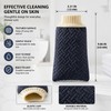 Bathtub Essentials Combo - Anti-Slip Bath Mat - Exfoliating Cloth