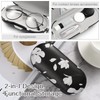 MoKo Double Eyeglass Case, Contact Lens Case with Mirror Tweezers