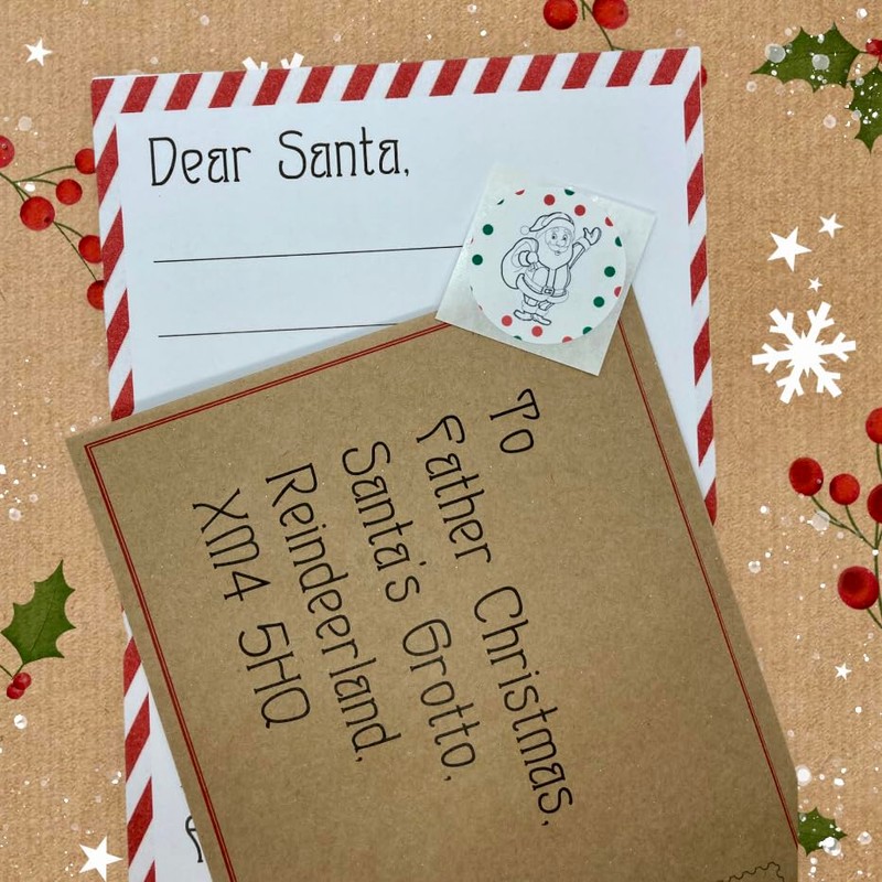 Letter to Santa kit | letter, envelope and sticker included