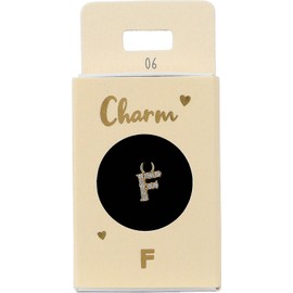 Depesche 11834-006 Letter F Charm Gold Plated Pendant Necklace Bracelet Earrings Gift, Metal, No Gemstone