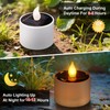 Solar Tea Lights Outdoor - 8 Pack Waterproof Rechargeable Dusk