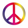 Peace Sign Sticker I Colourful I Diameter 10 cm I