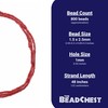 TheBeadChest Coral Red Java Glass Seed Beads (2.5mm, 48" Strand)