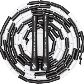 Elite Jumps - Cuerda de saltar con abalorio para adultos para fitness, cuerda de saltar para entrenamiento, cuerda de saltar con abalorio para ejercicio irrompible de 5 pulgadas, diseñada para