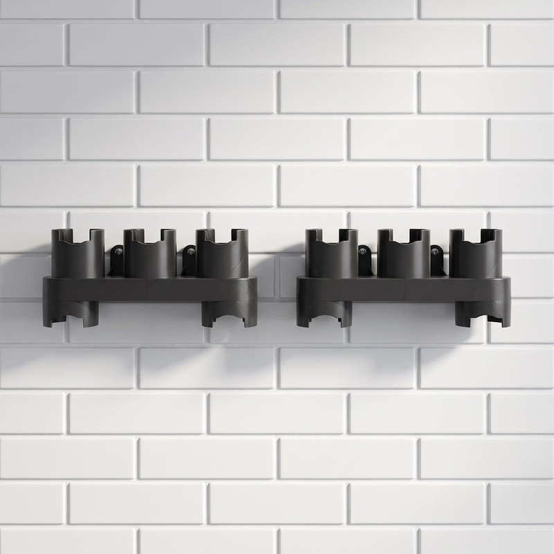 PRETYZOOM 2 Unidades Soporte Pared Negro de Plástico para Aspiradora